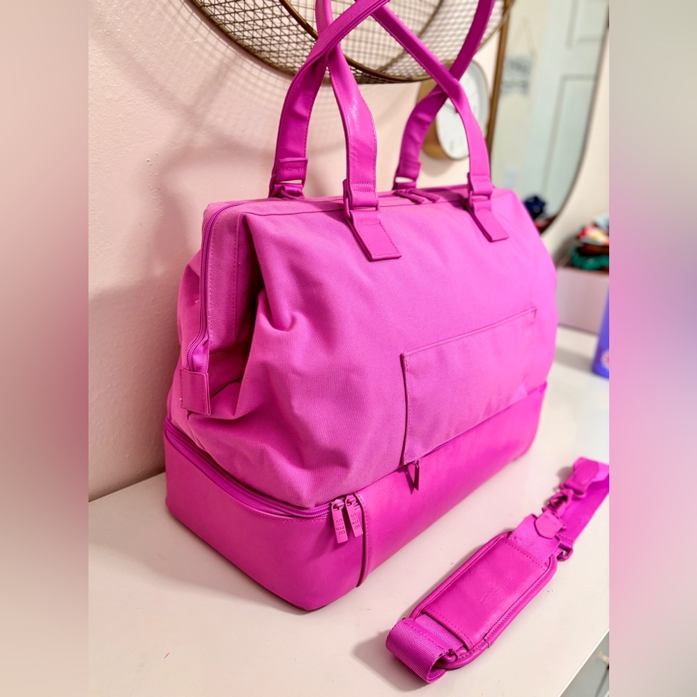 Beis Weekender Bag, Berry Pink, EUC